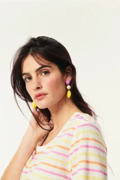 Best Des Petit Hauts Boucles D'Oreilles Prema SANTAL/ECRU