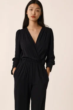 Clearance Des Petit Hauts Combi pantalon Rafou NOIR