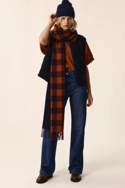 Clearance Des Petit Hauts Echarpe Paula ECUREUIL/MARINE