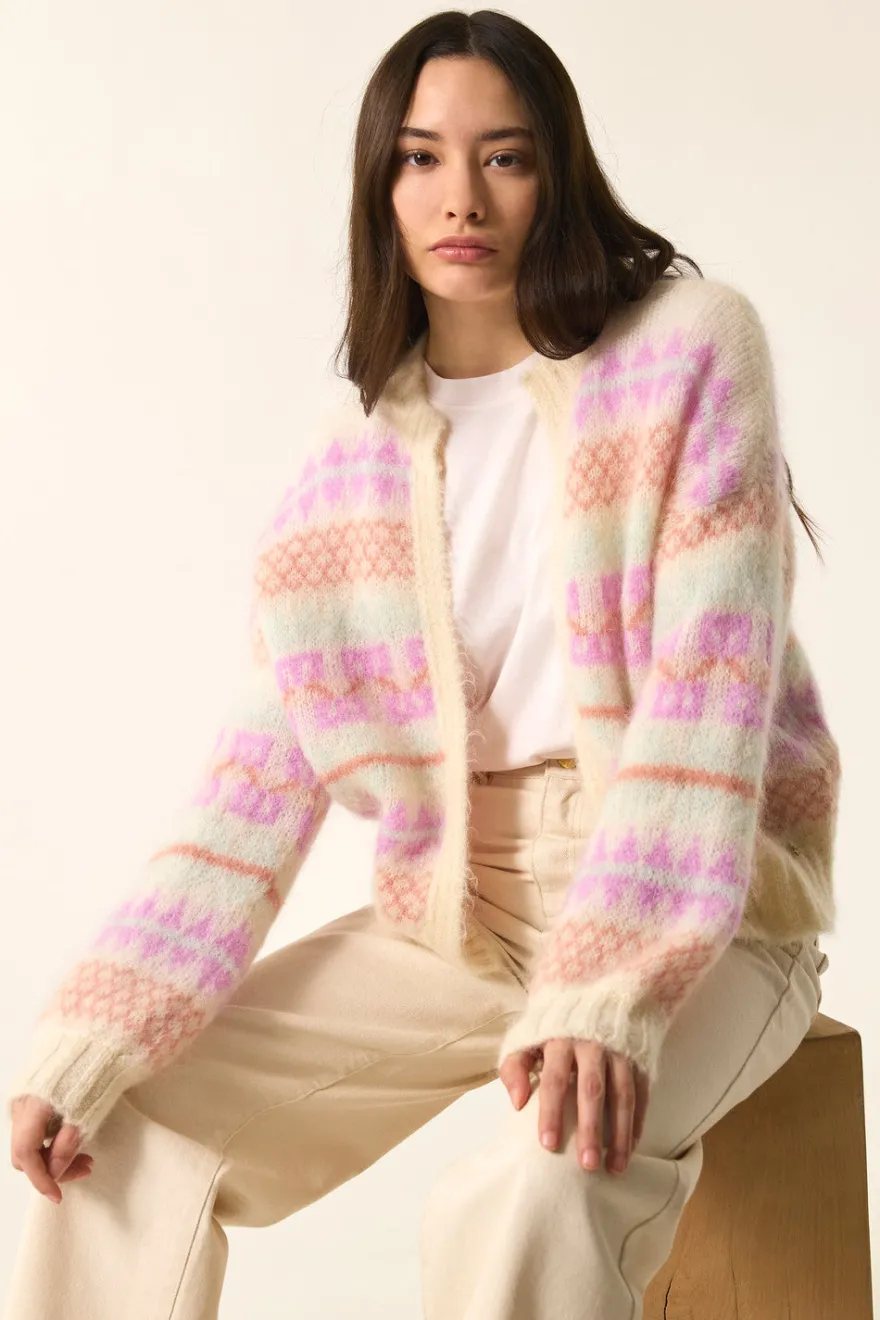Outlet Des Petit Hauts Gilet Albus JACQUARD