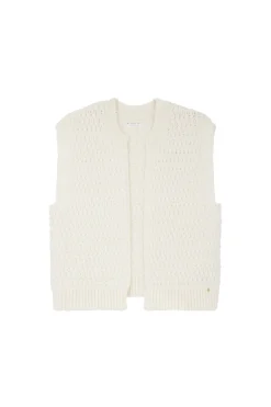 Outlet Des Petit Hauts Gilet sans manches Aster CREME