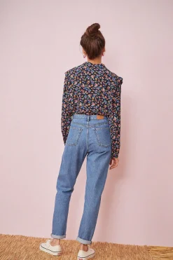 Hot Des Petit Hauts jean louisette BLEU DELAVE