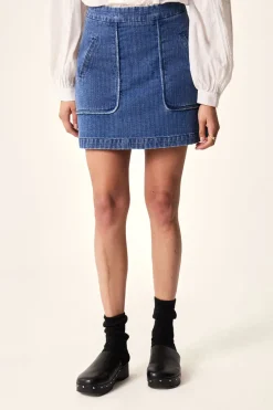 Online Des Petit Hauts Jupe Louxor MIDDLE BLUE