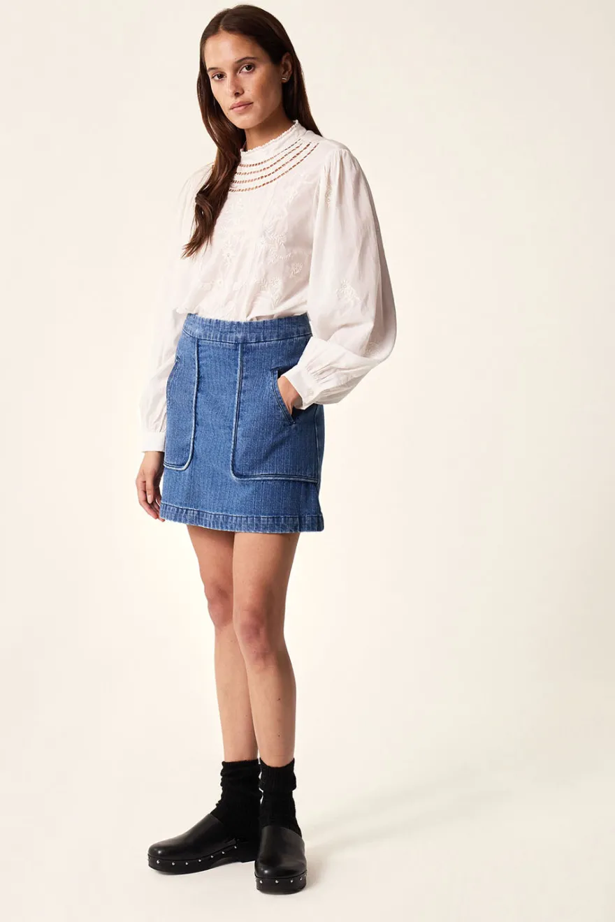 Online Des Petit Hauts Jupe Louxor MIDDLE BLUE