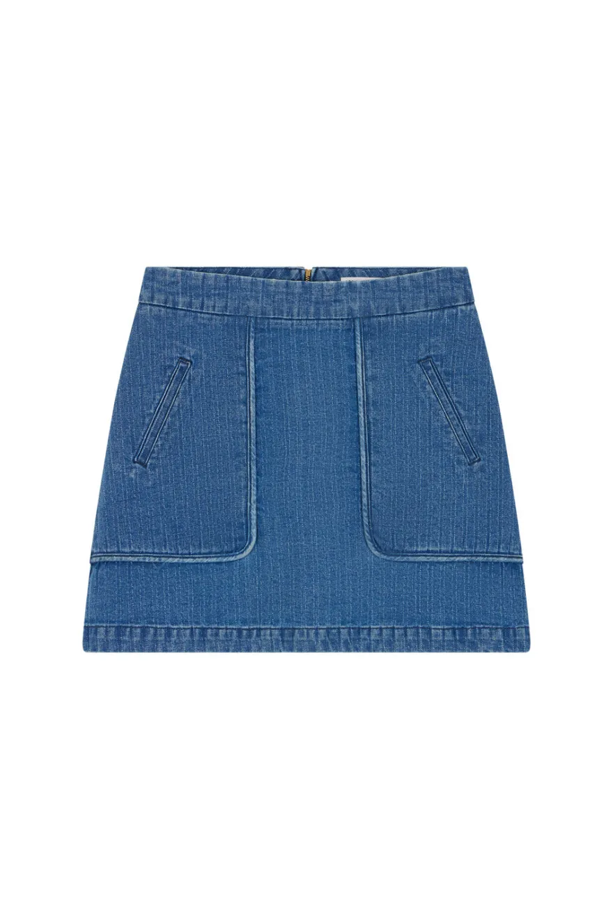 Online Des Petit Hauts Jupe Louxor MIDDLE BLUE