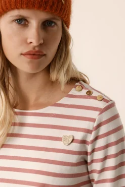 Outlet Des Petit Hauts Marinière Filipette ECRU/COMPOTE
