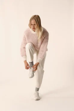 Outlet Des Petit Hauts Pull Albertine ECRU/BRUME POUDRE