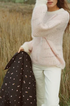 Outlet Des Petit Hauts Pull Albertine ECRU/BRUME POUDRE