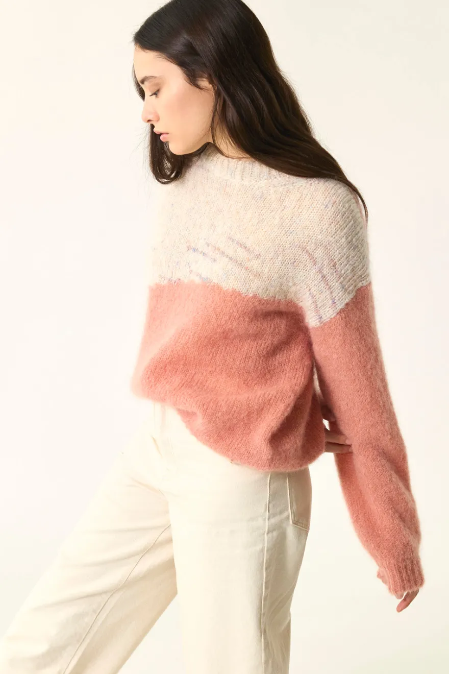 Discount Des Petit Hauts Pull Alison COING/BRUME ECRU