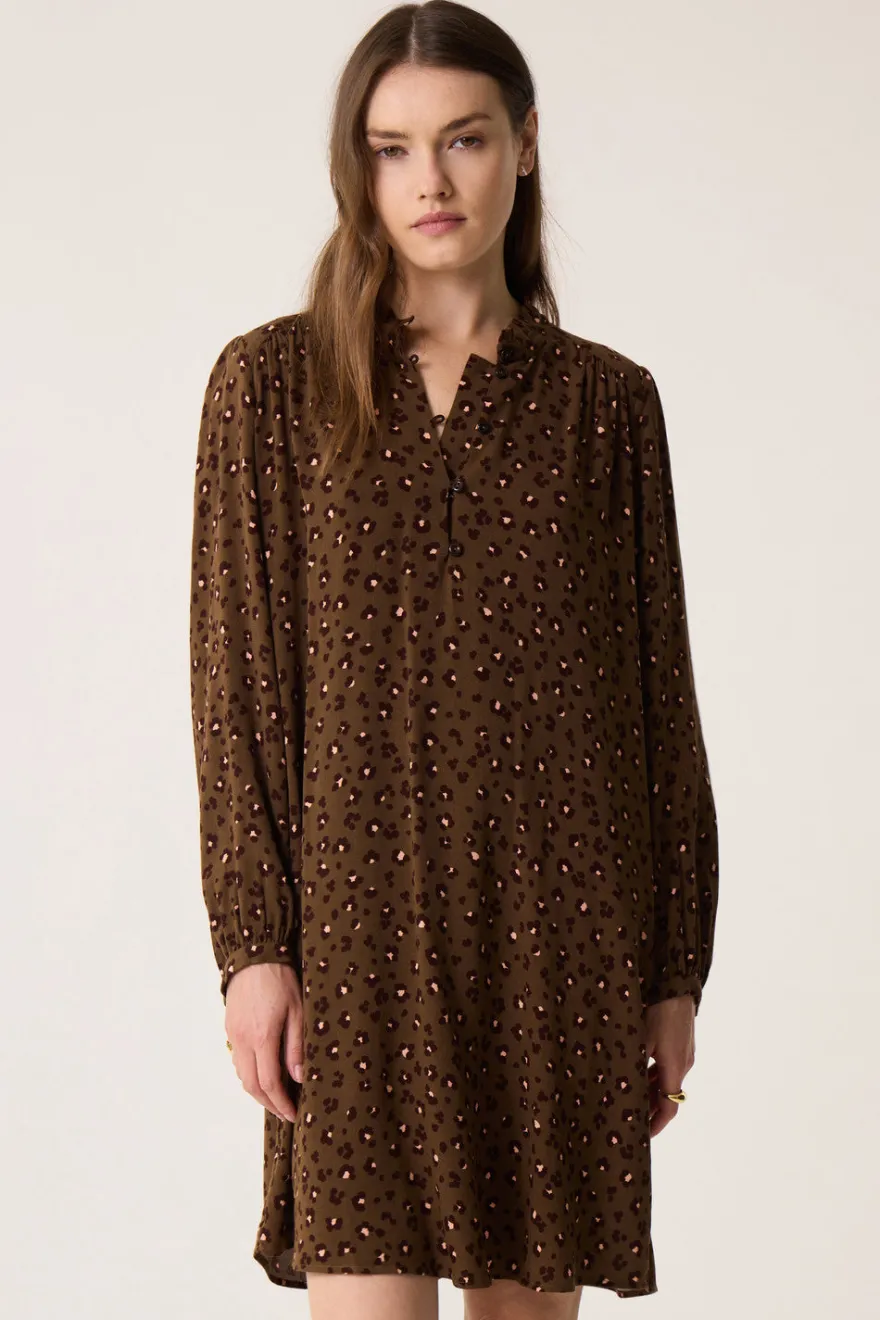 Clearance Des Petit Hauts Robe Solene LEO KAKI