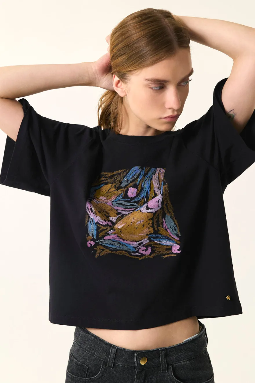 Outlet Des Petit Hauts Tee-shirt Janis NOIR