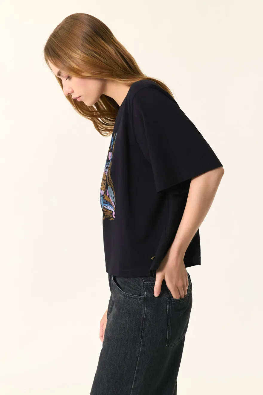 Outlet Des Petit Hauts Tee-shirt Janis NOIR