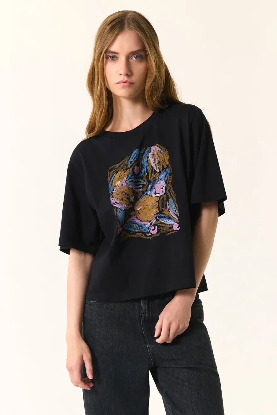 Outlet Des Petit Hauts Tee-shirt Janis NOIR