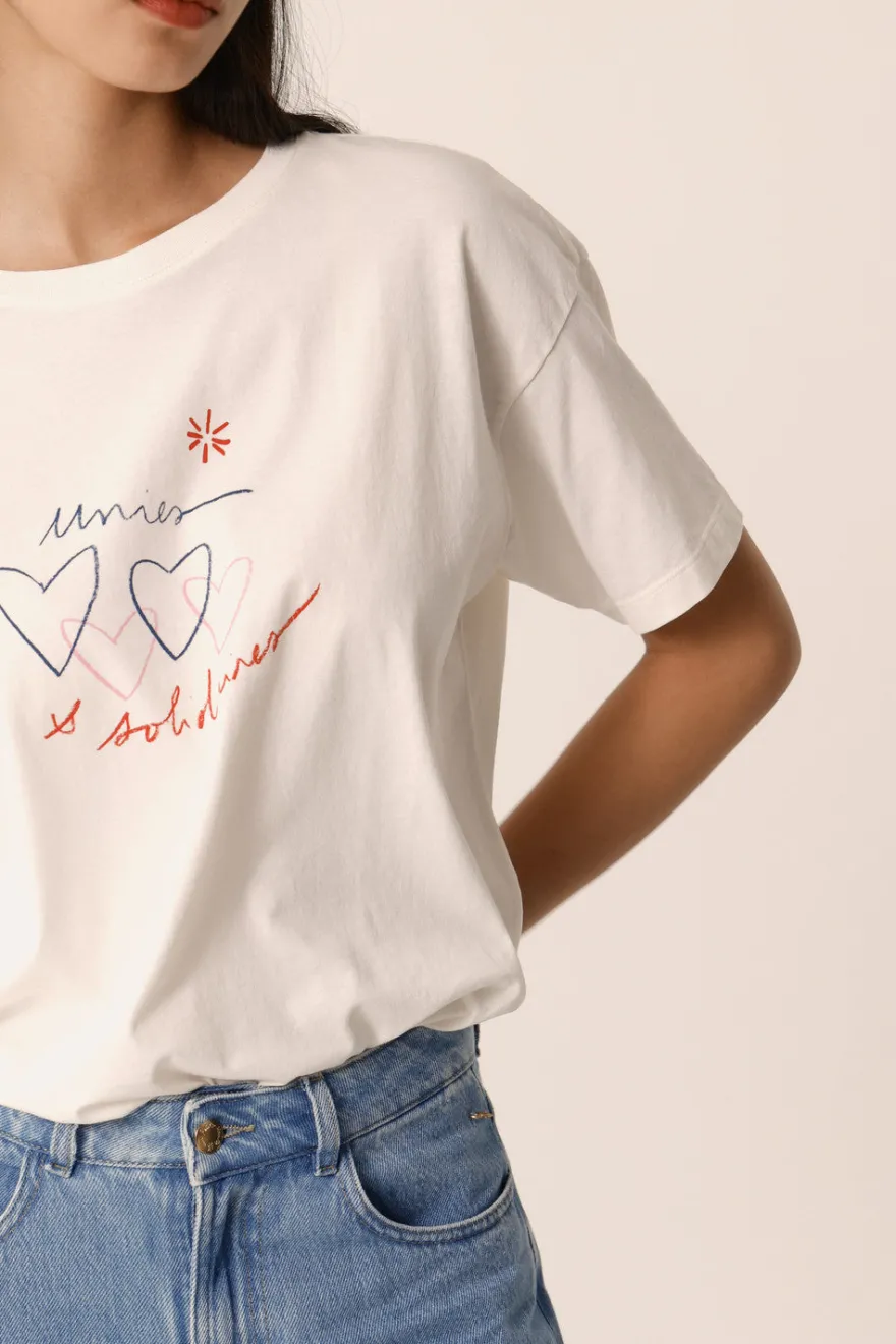 Hot Des Petit Hauts Tee-shirt Marina ECRU