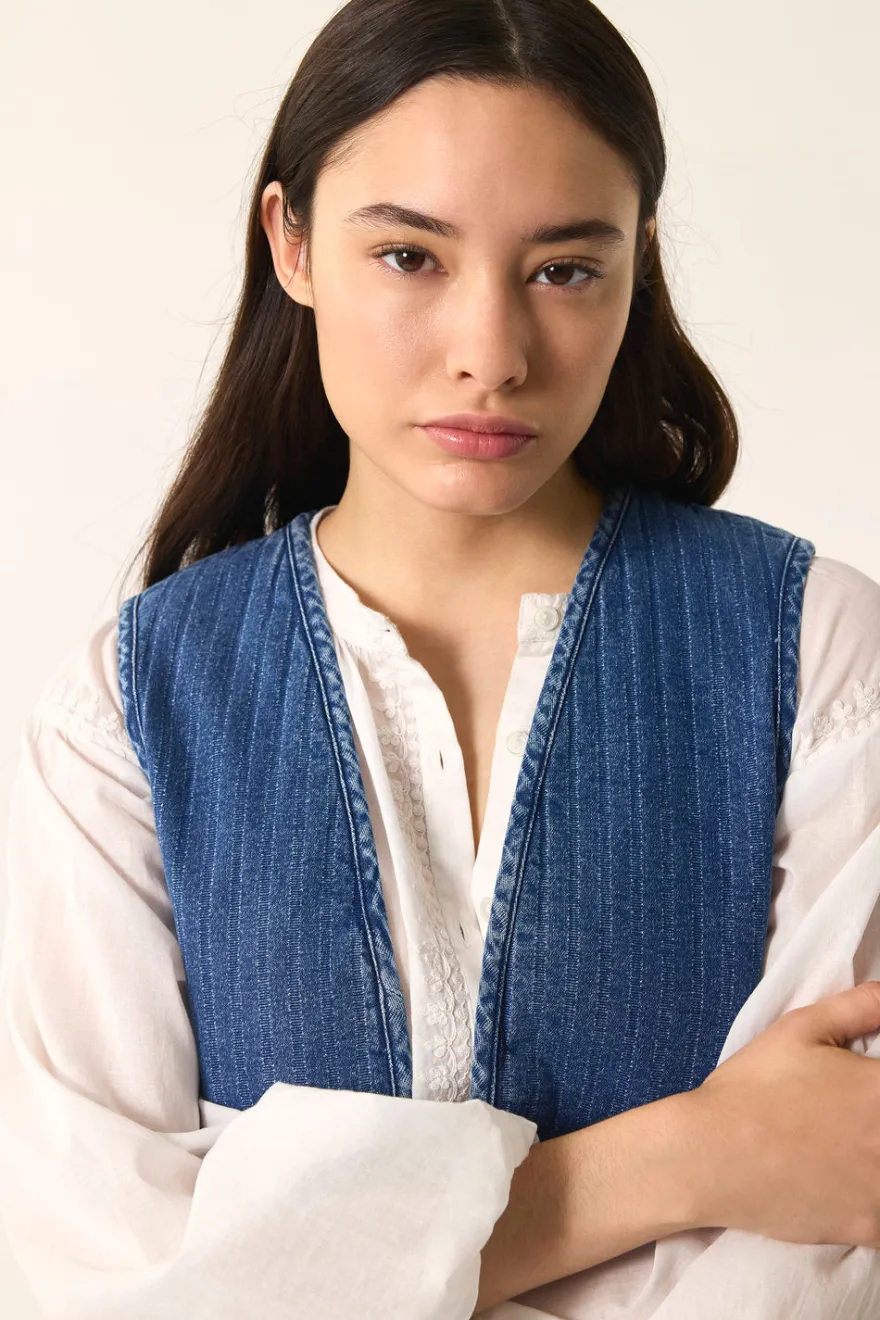 Outlet Des Petit Hauts Veste Loucy MIDDLE BLUE
