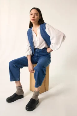 Outlet Des Petit Hauts Veste Loucy MIDDLE BLUE