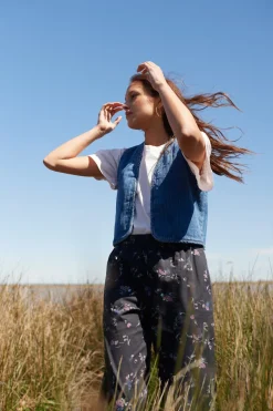 Outlet Des Petit Hauts Veste Loucy MIDDLE BLUE