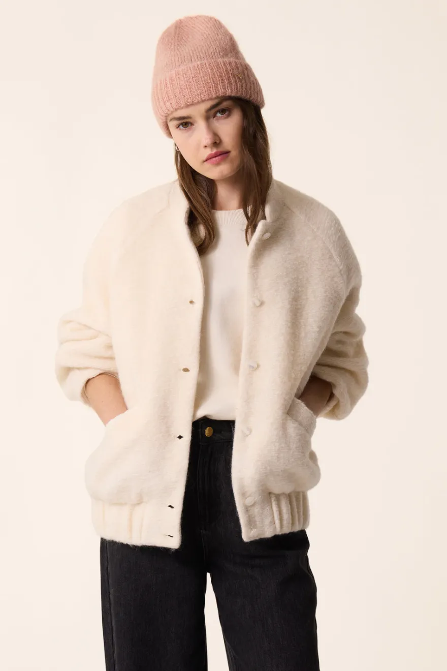 Online Des Petit Hauts Veste maille Hildou CREME