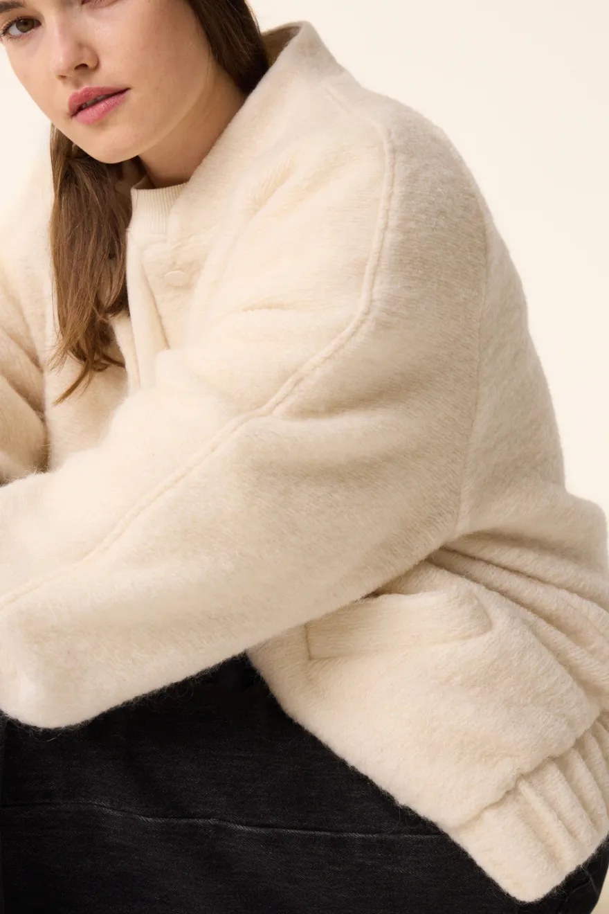 Online Des Petit Hauts Veste maille Hildou CREME