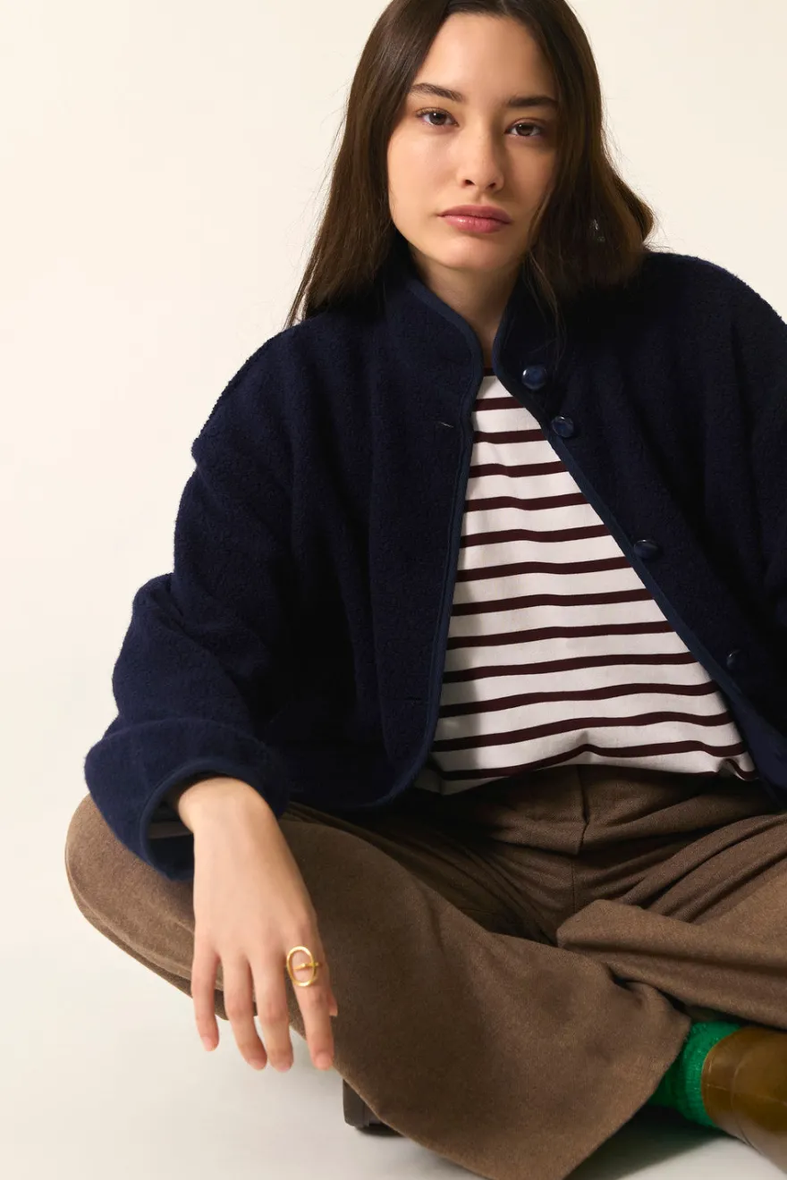 Clearance Des Petit Hauts Veste maille Zlavina MARINE